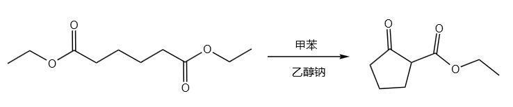 2-氧代环戊羧酸乙酯反应式