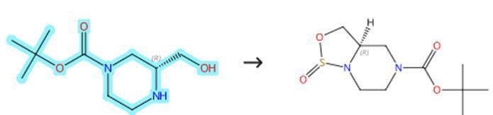 (R)-1-BOC-3-羟甲基哌嗪的环化缩合反应