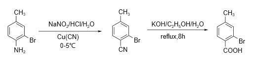 2-溴-4-甲基苯甲酸合成路线一