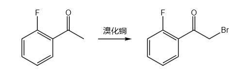 2-溴-2'-氟苯乙酮反应式