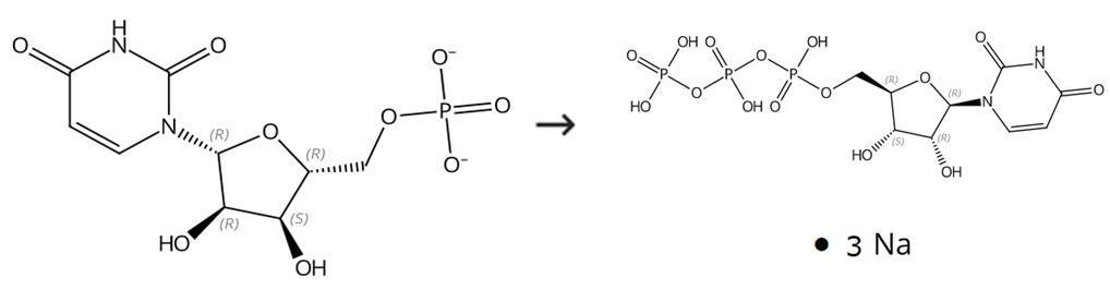 图1 尿苷-5'-三磷酸三钠盐的合成路线