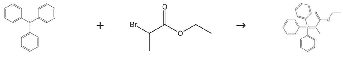 图2 乙氧甲酰基亚乙基三苯基膦的合成路线