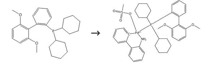 甲磺酸(2-二环己基膦-2',6'-二甲氧基-1,1'-联苯基)(2'-氨基-1,1'-联苯-3-基)钯(II)的合成方法