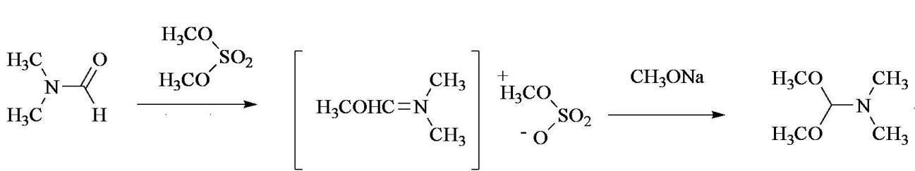 图1 N,N-二甲基甲酰胺二叔丁基缩醛的合成反应式.png