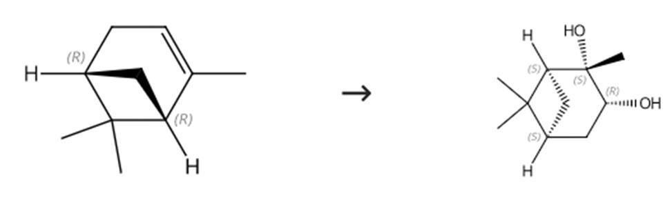 图1 (1S，2S，3R，5S)-(+)-2，3-蒎烷二醇的合成路线
