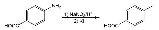 重氮化反应制备4-碘苯甲酸