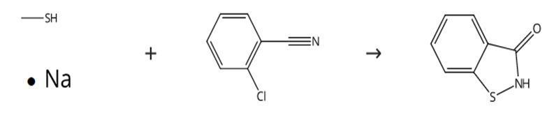 图1 1，2-苯并异噻唑-3-酮的合成路线[2]。