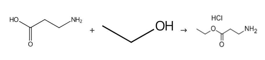 图1 beta-丙氨酸乙酯盐酸盐的合成路线。