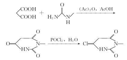 6-氯尿嘧啶的合成反应式