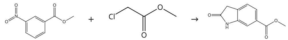 图3 2-氧化吲哚-6-甲酸甲酯的合成路线