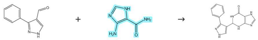 4-氨基-5-咪唑甲酰胺的缩合反应