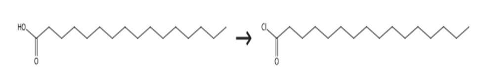 图1棕榈酰氯的合成路线