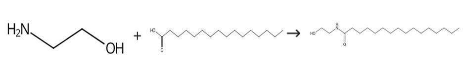 图1十六酰胺乙醇的合成路线