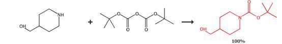 N-Boc-4-哌啶甲醇的合成路线