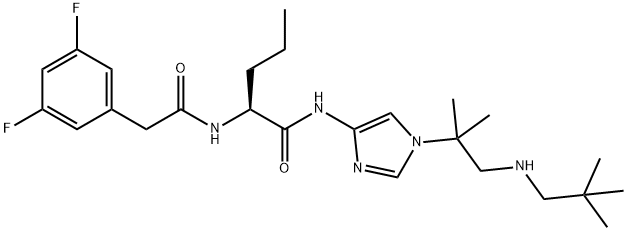 (S)-2-(2-(3,5-difluorophenyl)acetamido)-N-(1-(2-methyl-1-(neopentylamino)propan-2-yl)-1H-imidazol-4-yl)pentanamide