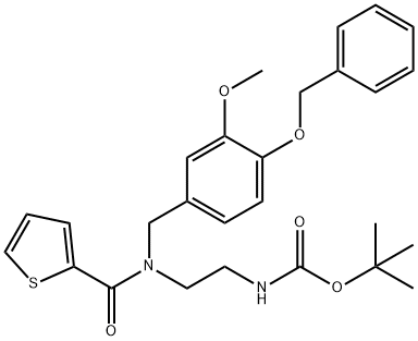 (2-(N-(4-(苄氧基)-3-甲氧基苄基)噻吩-2-甲酰胺基)乙基)氨基甲酸叔丁酯