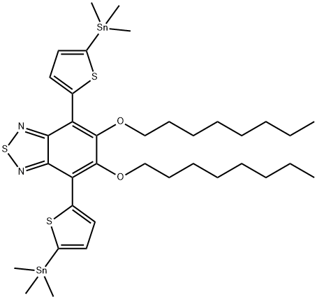 5,6-双(辛氧基)-4,7-双[5-(三甲基锡) -2-噻吩基]苯并[C][1,2,5]噻二唑