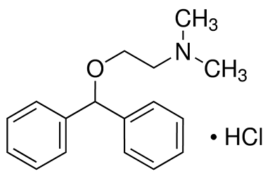 Diphenhydramine hydrochloride structural formula
