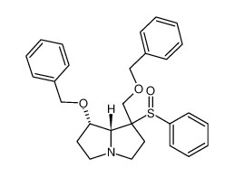 1-(benzyloxy)-7--7-(phenylsulfoxyl)pyrrolizidine