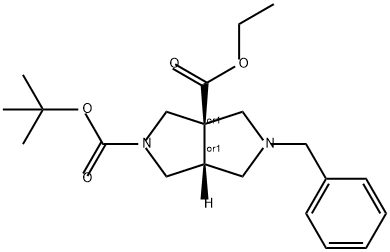 rel-(3aS,6aS)-5-苄基四氢吡咯并[3,4-c]吡咯-2,3a(1H,3H)-二羧酸叔丁酯乙酯