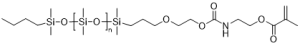 Mono-isocyanatoethyl methacrylate and mono butyl terminated polydimethylsiloxane