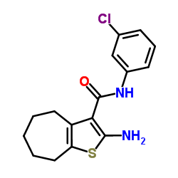 2-AMINO-N-(3-CHLOROPHENYL)-5,6,7,8-TETRAHYDRO-4H-CYCLOHEPTA[B]THIOPHENE-3-CARBOXAMIDE